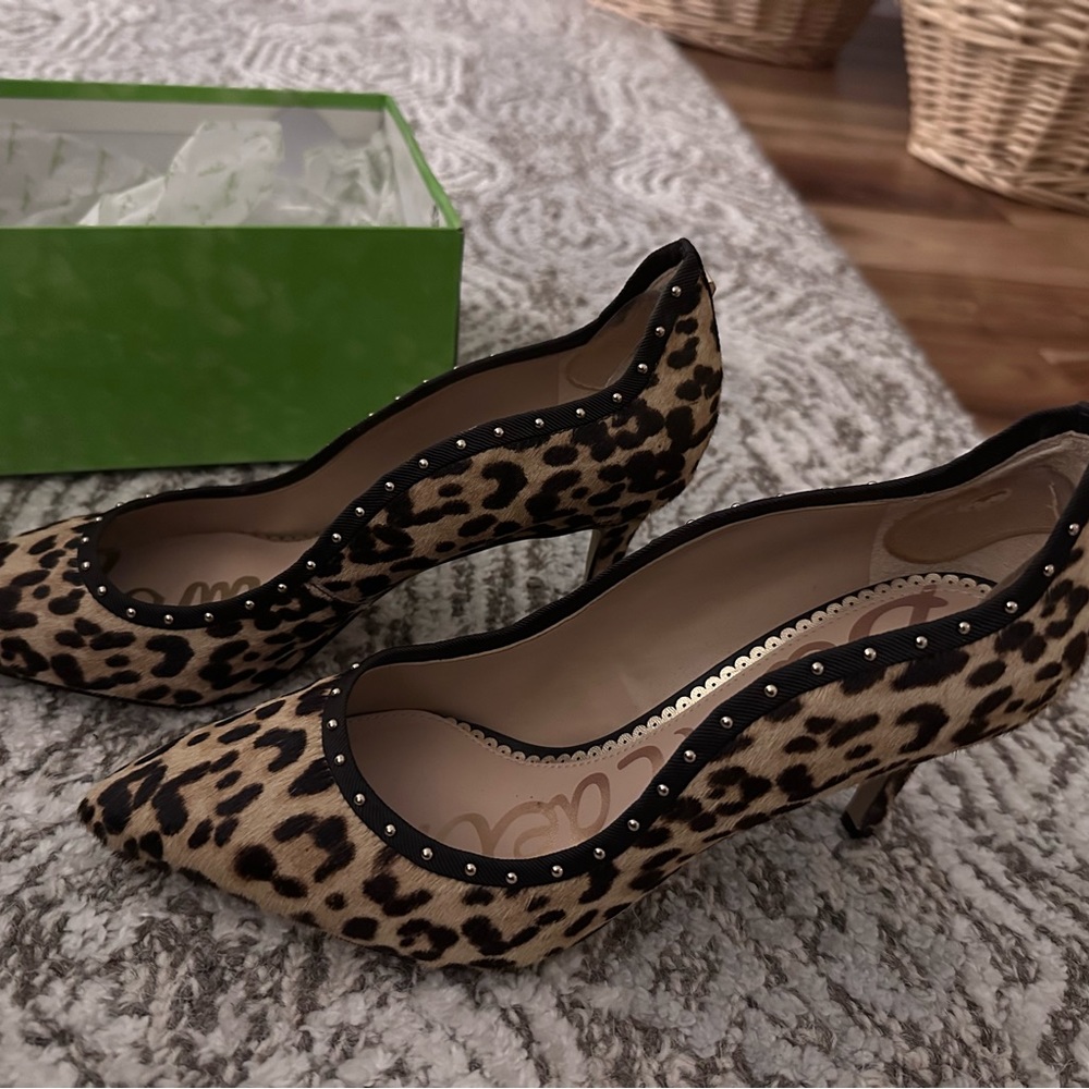 Sam Edelman leopard heels- worn once!